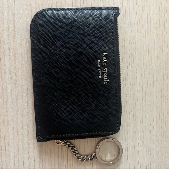 kate spade Handbags - Kate Spade Black Leather Keychain Pouch